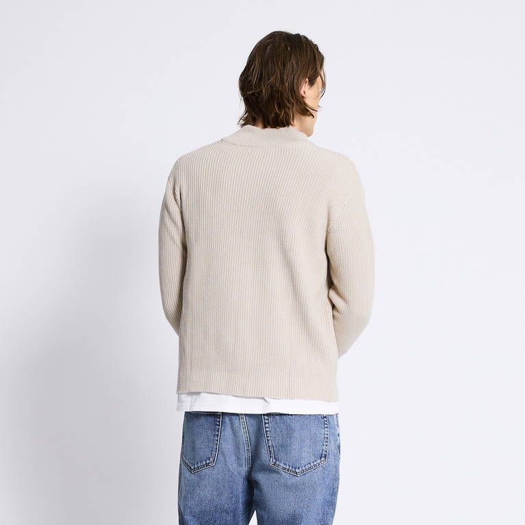 Zip knit cardigan "Frippe"
